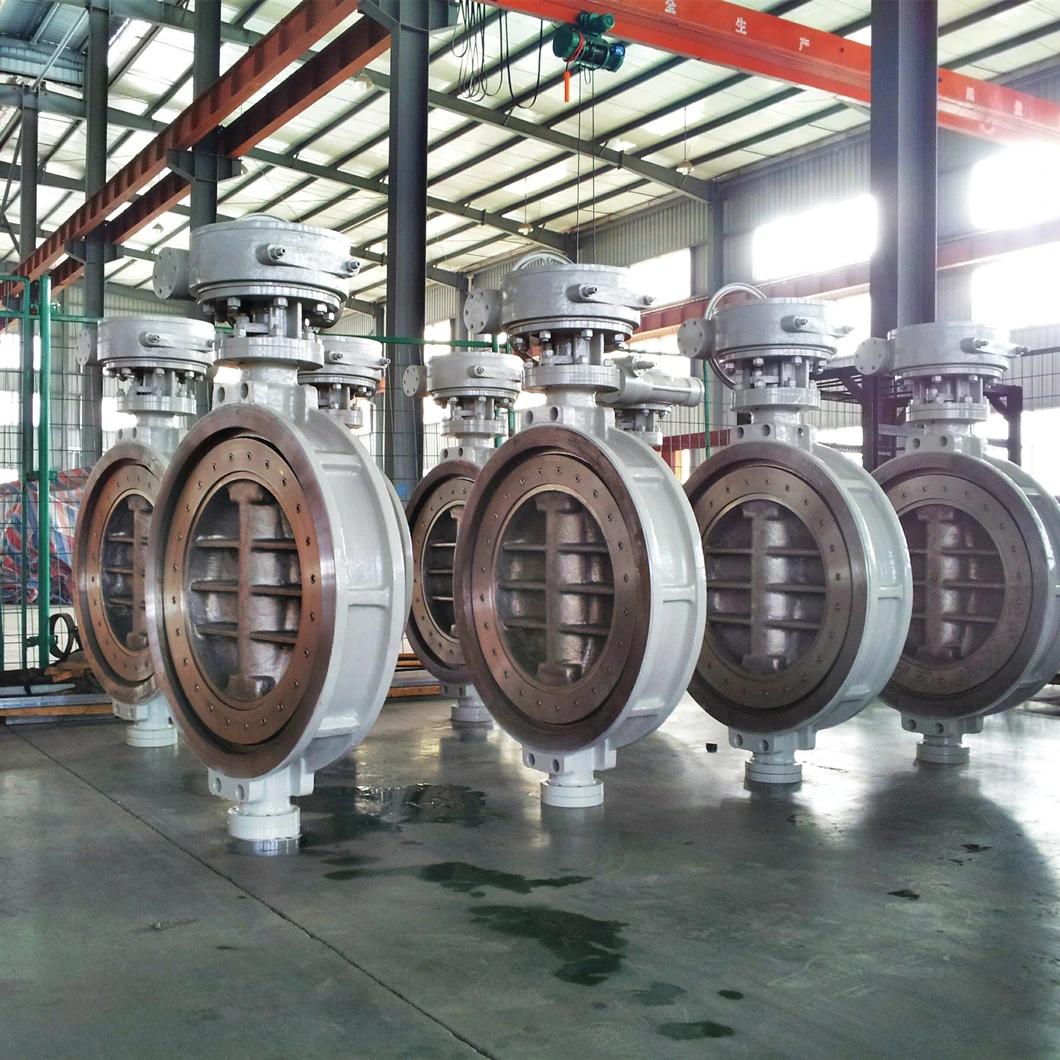 Pn16 DN2000 Carbon Steel Triple Offset Flange Butterfly Valve with Gear Box