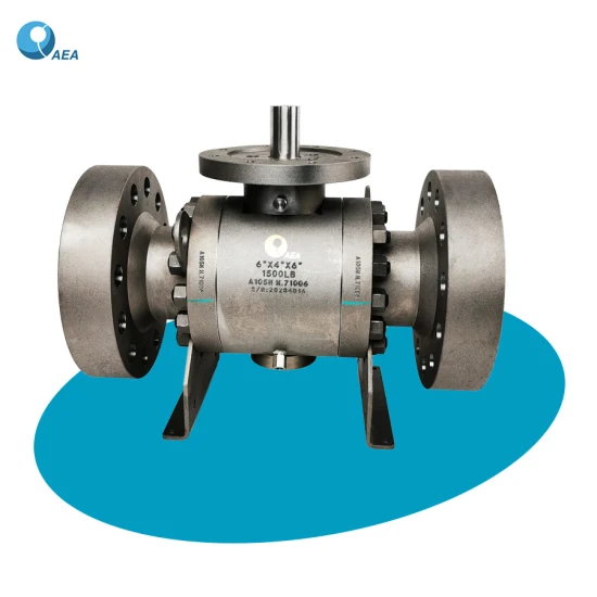 누출 방지 단조강 A105 A350 Lf2 본체, 소프트 시트, 용접 패드가 있는 기본 금속 시트, 인코넬 625 플랜지, 플로팅 및 트러니언 장착 볼 밸브